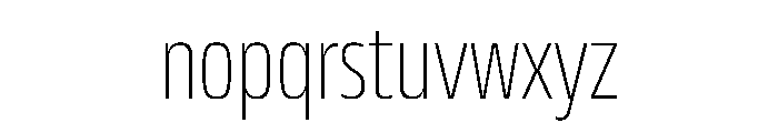 JTCyraxSansCondensed Extralight Font LOWERCASE
