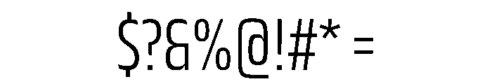 JTCyraxSansCondensed Light Font OTHER CHARS