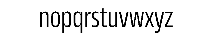 JTCyraxSansCondensed Light Font LOWERCASE