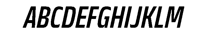 JTCyraxSansCondensed SemiboldItalic Font UPPERCASE