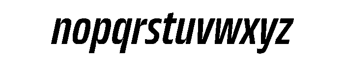 JTCyraxSansCondensed SemiboldItalic Font LOWERCASE