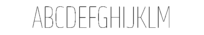 JTCyraxSansCondensed Thin Font UPPERCASE