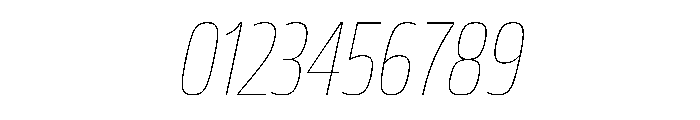 JTCyraxSansCondensed ThinItalic Font OTHER CHARS