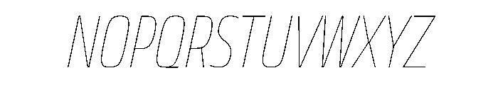 JTCyraxSansCondensed ThinItalic Font UPPERCASE