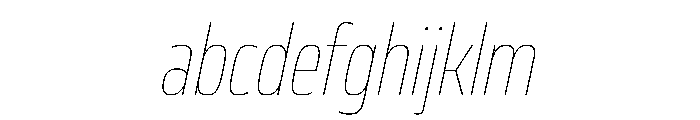 JTCyraxSansCondensed ThinItalic FONT