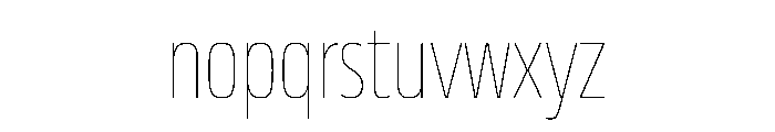 JTCyraxSansCondensed Thin Font LOWERCASE