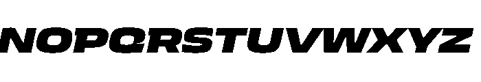 JTCyraxSlab ExtendedBlackItalic Instance Font UPPERCASE