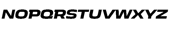 JTCyraxSlab ExtendedBoldItalic Instance Font UPPERCASE