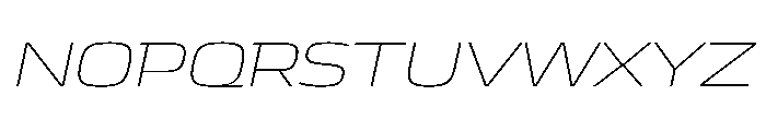JTCyraxSlab ExtendedExtralightItalic Instance Font UPPERCASE