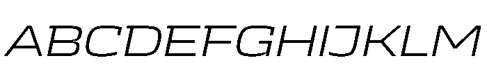 JTCyraxSlab ExtendedLightItalic Instance Font UPPERCASE