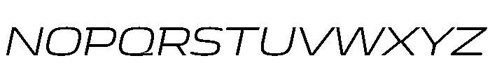 JTCyraxSlab ExtendedLightItalic Instance Font UPPERCASE