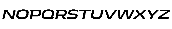 JTCyraxSlab ExtendedSemiboldItalic Instance Font UPPERCASE