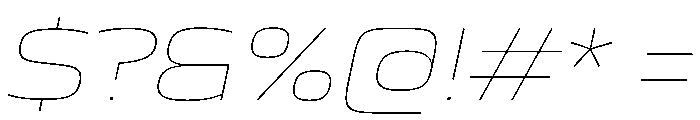 JTCyraxSlab ExtendedThinItalic Instance Font OTHER CHARS