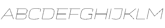 JTCyraxSlab ExtendedThinItalic Instance Font UPPERCASE