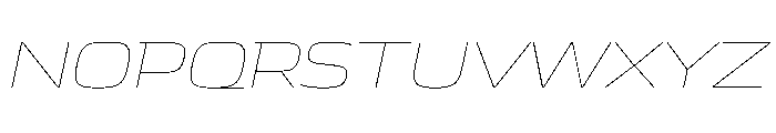 JTCyraxSlab ExtendedThinItalic Instance Font UPPERCASE