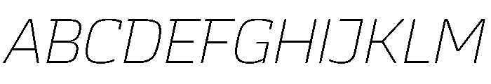 JTCyraxSlab ExtralightItalic Font UPPERCASE
