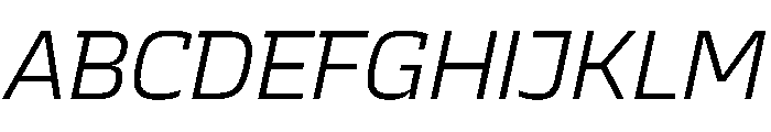 JTCyraxSlab LightItalic Font UPPERCASE