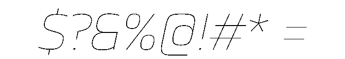 JTCyraxSlab ThinItalic Font OTHER CHARS