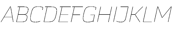 JTCyraxSlab ThinItalic Font UPPERCASE
