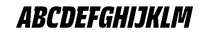 JTCyraxSlabCondensed BlackItalic Font UPPERCASE