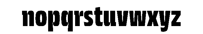 JTCyraxSlabCondensed Black Font LOWERCASE