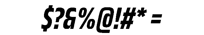 JTCyraxSlabCondensed BoldItalic Font OTHER CHARS
