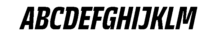 JTCyraxSlabCondensed BoldItalic Font UPPERCASE