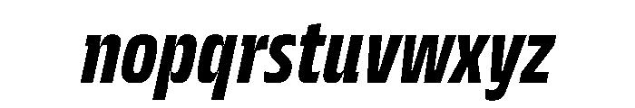 JTCyraxSlabCondensed BoldItalic Font LOWERCASE