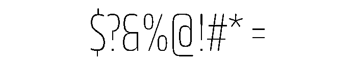 JTCyraxSlabCondensed Extralight Font OTHER CHARS