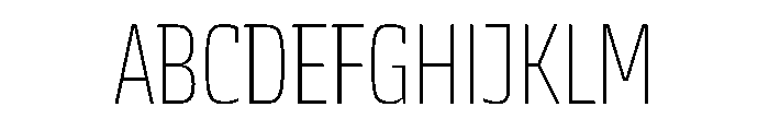 JTCyraxSlabCondensed Extralight Font UPPERCASE