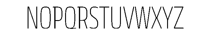 JTCyraxSlabCondensed Extralight Font UPPERCASE