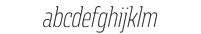 JTCyraxSlabCondensed ExtralightItalic FONT