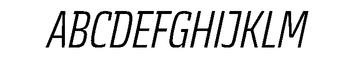 JTCyraxSlabCondensed LightItalic Font UPPERCASE