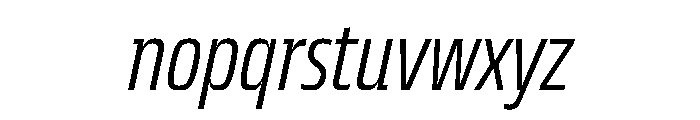 JTCyraxSlabCondensed LightItalic Font LOWERCASE