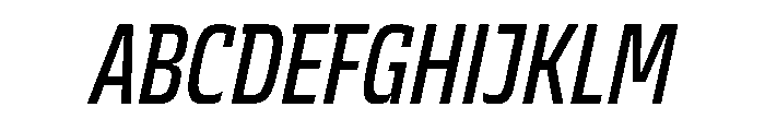 JTCyraxSlabCondensed RegularItalic Font UPPERCASE