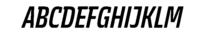 JTCyraxSlabCondensed SemiboldItalic Font UPPERCASE