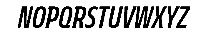 JTCyraxSlabCondensed SemiboldItalic Font UPPERCASE
