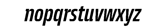 JTCyraxSlabCondensed SemiboldItalic Font LOWERCASE