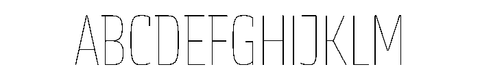 JTCyraxSlabCondensed Thin Font UPPERCASE