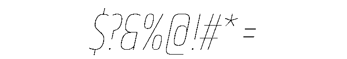 JTCyraxSlabCondensed ThinItalic Font OTHER CHARS