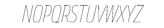 JTCyraxSlabCondensed ThinItalic Font UPPERCASE