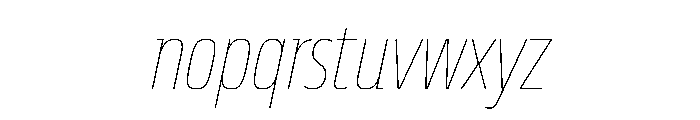 JTCyraxSlabCondensed ThinItalic Font LOWERCASE