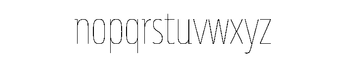 JTCyraxSlabCondensed Thin Font LOWERCASE