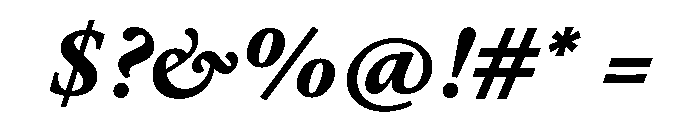 JTJavel ExtraBoldItalic Font OTHER CHARS