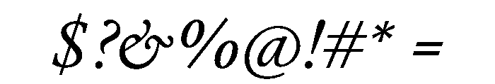 JTJavel RegularItalic Font OTHER CHARS