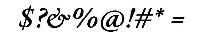 JTJavel SemiBoldItalic Font OTHER CHARS