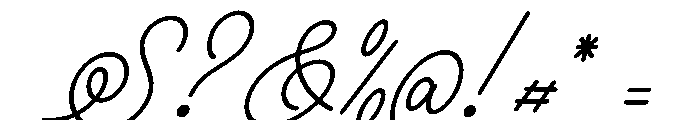 Julethia Italic Font OTHER CHARS