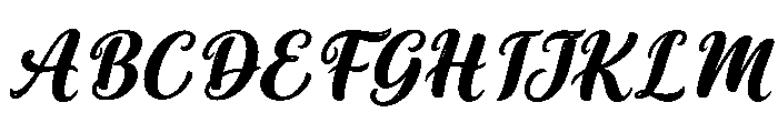 Juliety Slant Font UPPERCASE