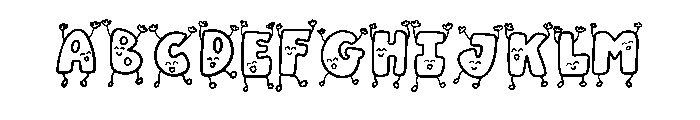 Jumping Happy By Squeeb Regular Font UPPERCASE