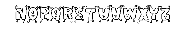 Jumping Happy By Squeeb Regular Font LOWERCASE